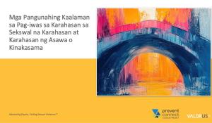 Mga Pangunahing Kaalaman sa Pag-iwas sa Karahasan sa Sekswal na Karahasan at Karahasan ng Asawa o Kinakasama