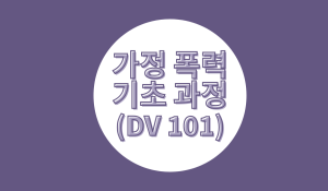 가정 폭력 기초 과정 (DV 101)