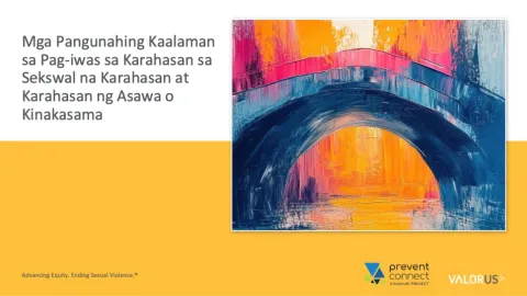 Mga Pangunahing Kaalaman sa Pag-iwas sa Karahasan sa Sekswal na Karahasan at Karahasan ng Asawa o Kinakasama
