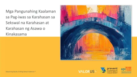 Mga Pangunahing Kaalaman sa Pag-iwas sa Karahasan sa Sekswal na Karahasan at Karahasan ng Asawa o Kinakasama